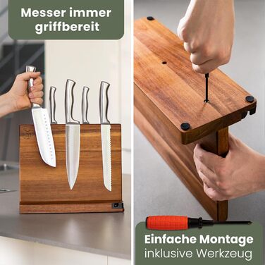 Магнітний блок для ножів двосторонній WALDWERK