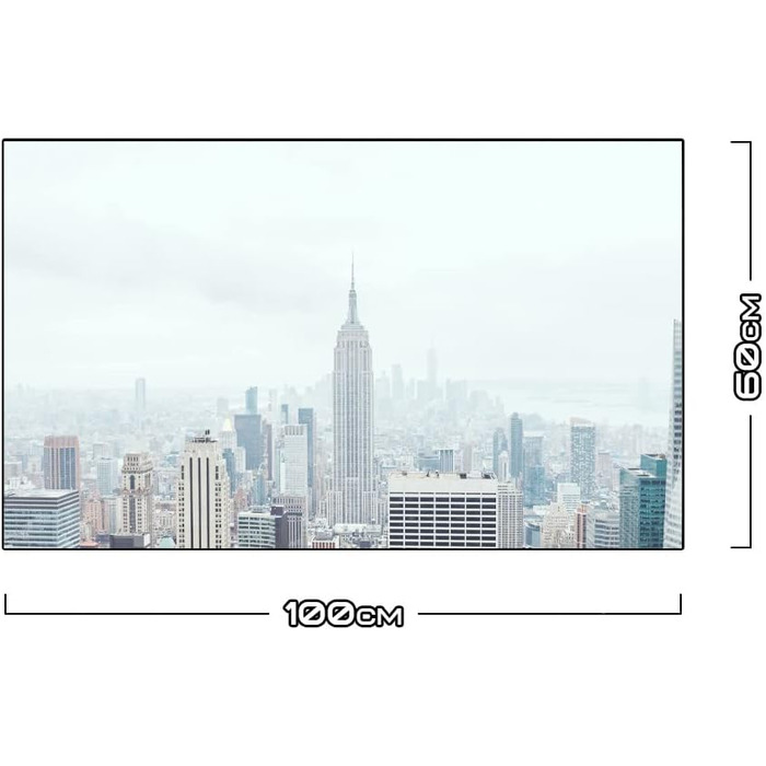 Дизайнерський кухонний фартух з алюмінієвого композиту, кухонний фартух, товщина 3 мм, 60x100 см, (Big City Bright)