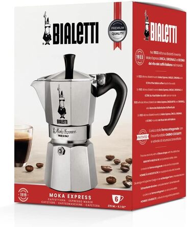 Кофеварка гейзерная 270 мл на 6 чашек Moka Express Bialetti