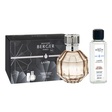 Аромалампа Maison Berger Paris FACETTE NUDE, 250 мл + Наполнитель с ароматом COTTON CARESS, 250 мл