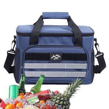 Ізольована сумка для їжі Міцна, об&39ємна, водонепроникна модель для походів, кемпінгу та роботи (темно-синій)