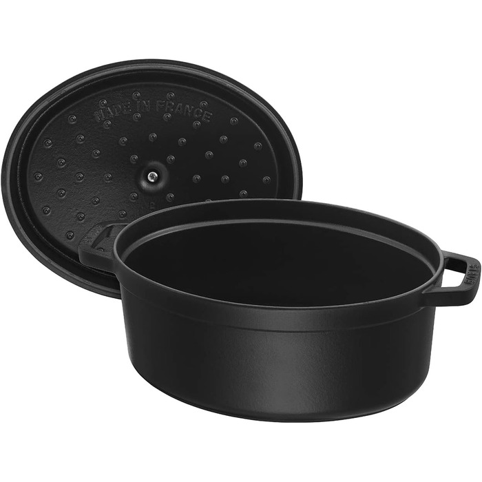 Чавунна жаровня/кокот STAUB, овальна 6,7 л, (41 см, чорна)
