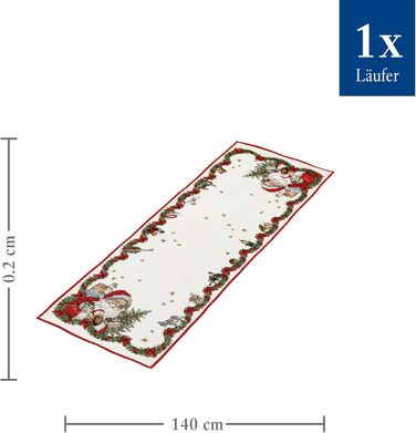Різдвяна скатертина Санта 49 x 143 см Toy's Fantasy Villeroy & Boch