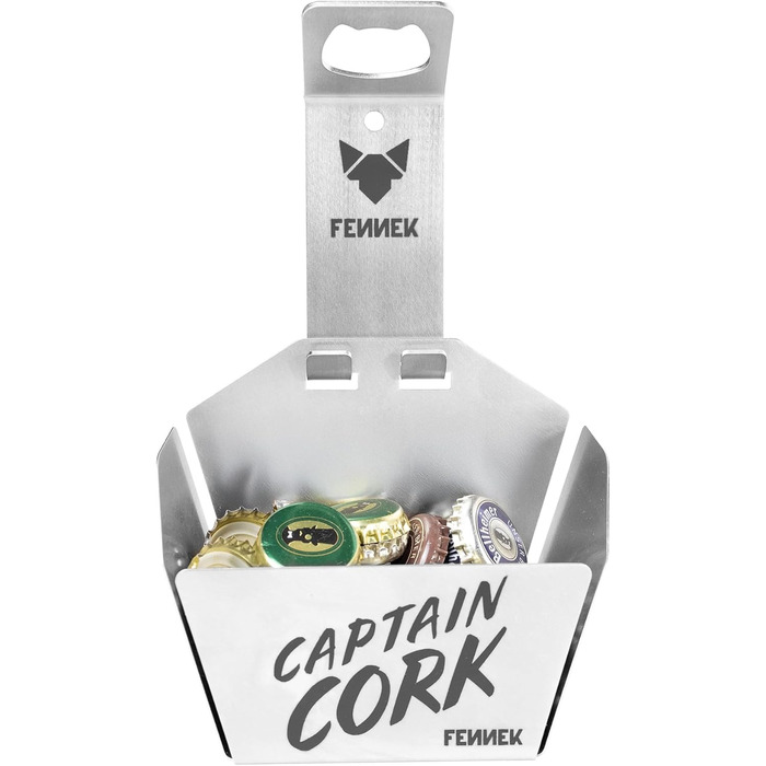 Магнітний відкривач для пляшок з кошиком для кришечок FENNEK