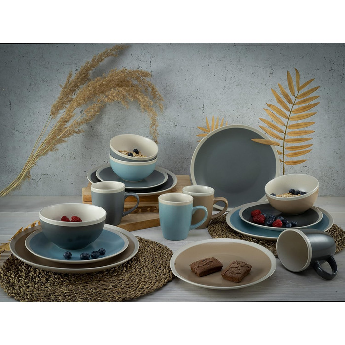 Набір посуду на 4 персони, 16 предметів, Nordic Living Cool Creatable