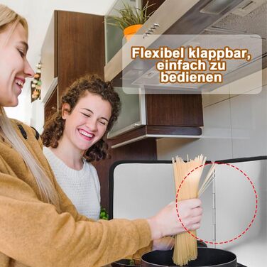 Компактний складний захист від бризок жиру, 4-сторонній кухонний захист від бризок, складний кухонний фартух, захист від бризок жиру для плити, з антипригарним покриттям (29,6 x 76 x 29,4 см) (2 шт.)