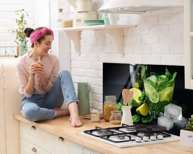 Скляний кухонний фартух 80 х 40 см GRAZDesign