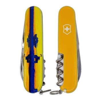 Ніж Victorinox Climber Ukraine 91мм/14функ/Марка з трактором