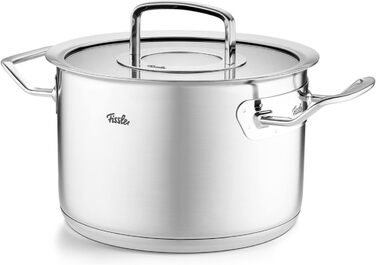 Каструля Fissler Original-Profi Collection/Нержавіюча сталь (Ø 2,1 л) зі скляною кришкою індукційна, срібляста (20 см)