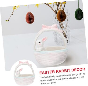 Керамічна декоративна фігурка зайчика до Великодня ABOOFAN