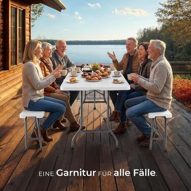 Комплект садовой мебели из 3 предметов белый tectake