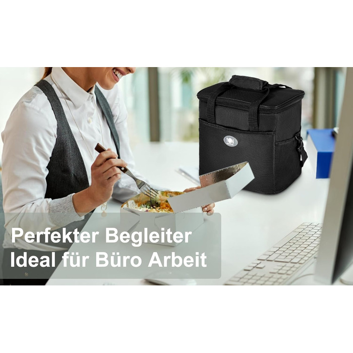 Термосумка 16 л чорна Glanxy