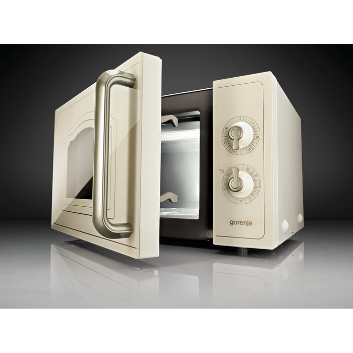 Мікрохвильова піч Gorenje MO20A3WH / 20 л / 800 Вт / AquaClean / AutoMenu / Сенсорне керування / LED-дисплей / Функція розморожування / 5 рівнів потужності / Блокування від дітей / Білий (Класичний, Бежевий)