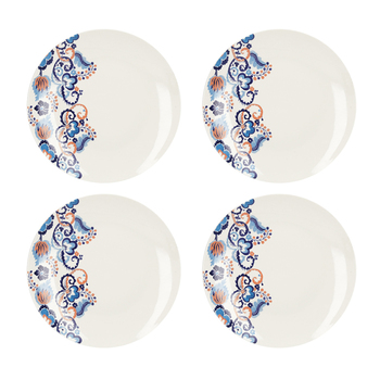 Набор обеденных тарелок CreativeTops Rococo Silk, фарфор, диам. 27 см, 4 шт.