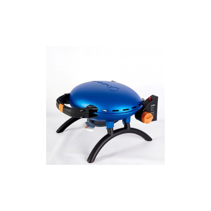 КОМПЛЕКТ Портативний переносний газовий гриль O-GRILL 500, синій  + шланг в подарунок! Код: 011673
