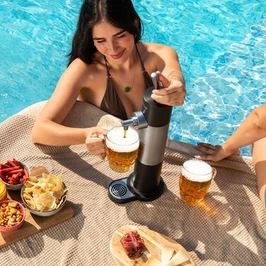 Портативный диспенсер для пива из банок и бутылок, работающий от батареек AA 1,5 В, с контролем пены, 2 режимами, легкой очисткой и компактным дизайном, 500