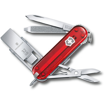 Нож швейцарский 8 функций, 74 мм, USB 32Gb, Victorinox Victorinox@work