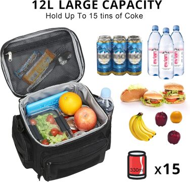 Термосумка 12,3 л чорна Bunnychic