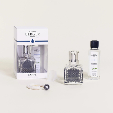 Аромалампа Maison Berger Paris ICE CUBE GINKGO, 250 мл + Наповнювач з ароматом DELICATE WHITE MUSK, 250 мл