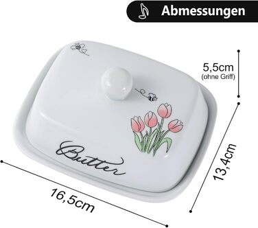 Маслянка з ручкою для масла 250 г WW STYLE