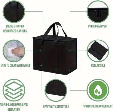 Термосумка 18 л чорна ZYAGH