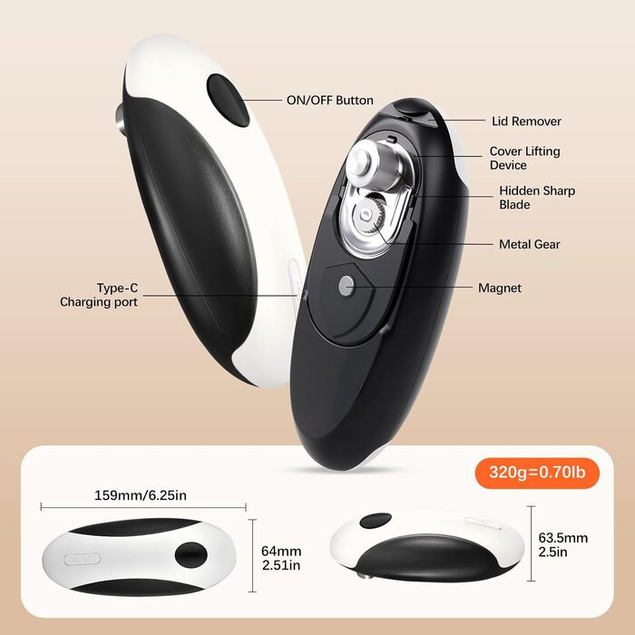 Электрический открыватель для консервных банок с USB-зарядкой MERTTURM