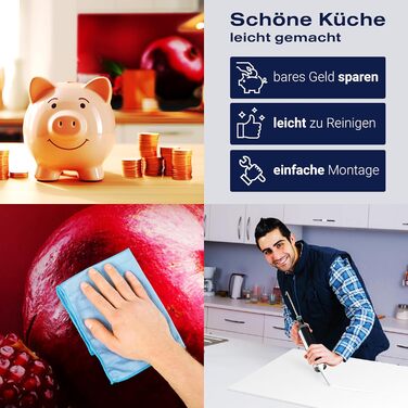 Кухонный фартук защита от брызг 180 х 50 см wandmotiv24