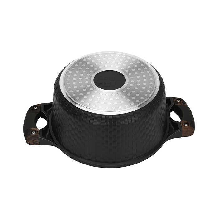 Каструля Fissman 20x9,3 см / 2,4 л EVOLUTION зі скляною кришкою литий алюміній з антипригарним покриттям (14580)
