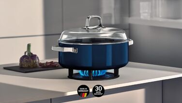 Жаровня 6 л со стеклянной крышкой 24 см Tim Raue Edition, синий Fusiontec Mineral Pro WMF