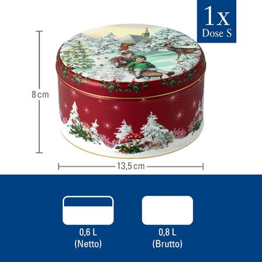 Набір з 3 різдвяних банок для печива, червоний Winter Collage Villeroy & Boch