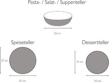 Набор тарелок на 6 персон, 18 предметов, зеленый Sea Breeze Creatable