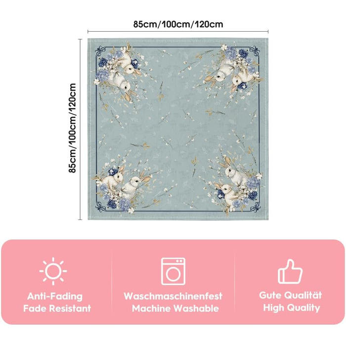 Скатертина для столу Великодня 85 х 85 см Artoid Mode