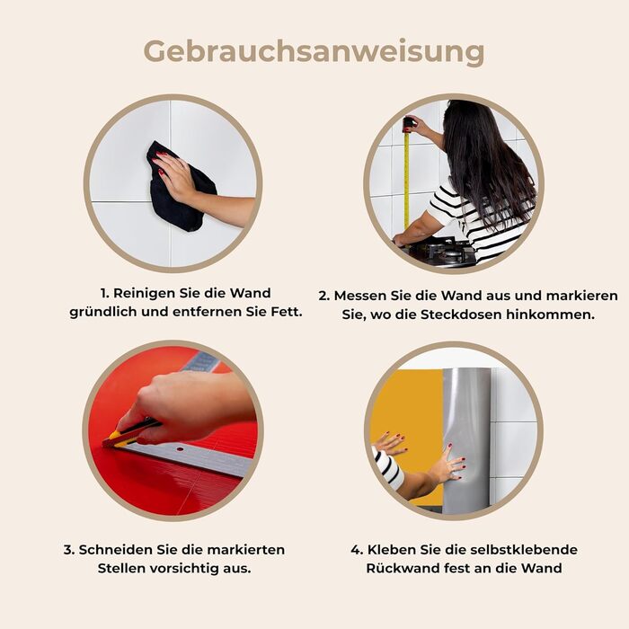 Кухонний фартух 60x250 см, самоклеючий фартух, кухонний фартух, кухонний фасад, самоклеючі кухонні фартухи - Осінь (Охристо-жовтий - Однотонний, 60 x 500 см)