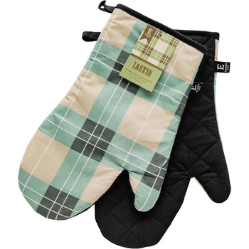 Рукавички для духовки 19 x 30 см, набір 2 предмети, зелений Tartan ESSEX