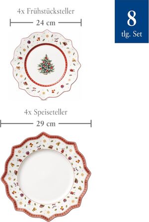 Набір тарілок 8 предметів Toys Delight Villeroy & Boch