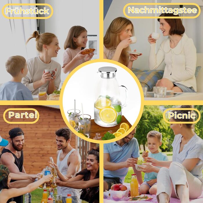 Кувшин с крышкой и щеткой для горячих/холодных напитков 3 л SUSTEAS