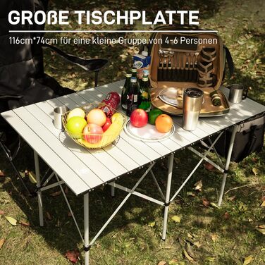 Складной кемпинговый стол белый EVER ADVANCED