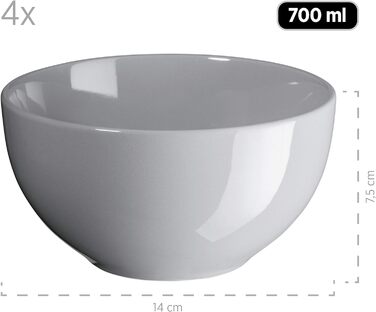 Сучасний набір посуду для 4 кольорів сірого кольору, комбінований набір із 16 предметів з кераміки, кераміки, 931914 Pastel Selection
