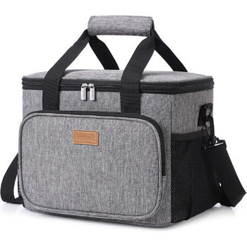 Сумка-холодильник Lifewit, сумка для пікніка, сумка для обіду, сумка для обіду, термосумка, сумка-холодильник, ізольована сумка для транспортування їжі, (8,5 л, сірий)