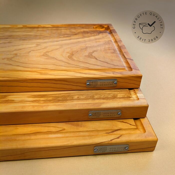 Обробна дошка з натурального оливкового дерева 50 х 35 см das Olivenholzbrett