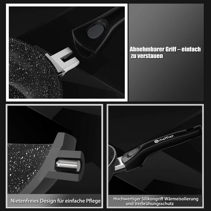 Сковорода со съемной ручкой 20 см Scheffler