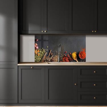 Кухонний фартух 60x80 см Самоклеючий захисний щиток для кухонної стіни Кухонний фартух Кухонні фасади Кухонні фартухи Кухонна стіна Вода - Пейзаж - (Трави - Їжа, 80 x 150 см)