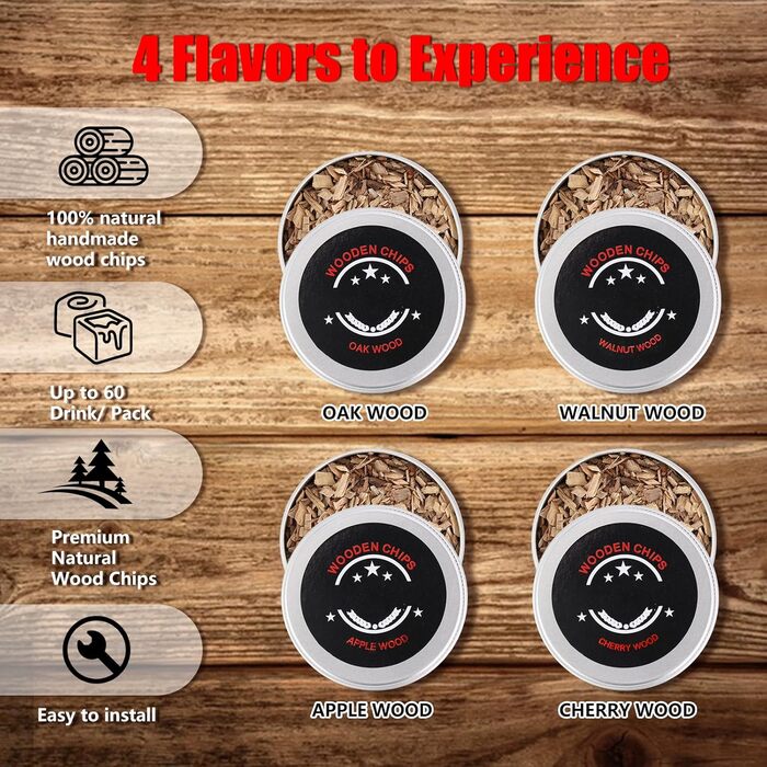 Набор для копчения коктейлей 4 вкуса DANIAU