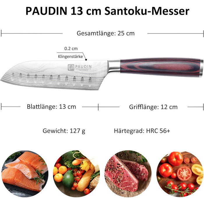 Кухонный нож-санток 13 см PAUDIN