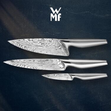 Набір кухонних ножів, дамаська сталь, 3 предмети Chef`s Edition Damasteel WMF