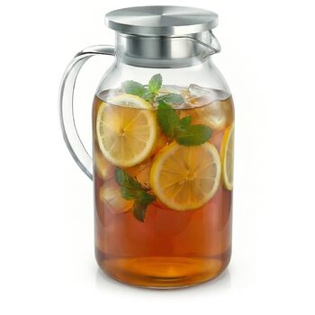 Скляний глечик з кришкою з нержавіючої сталі 2,3 л Arendo