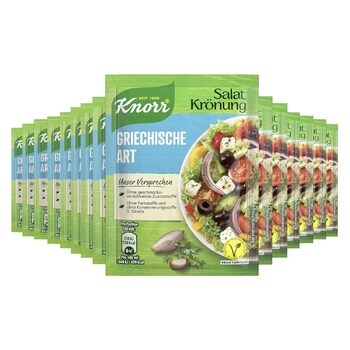 Заправка для салату Knorr у грецькому стилі для смачної заправки для салату з натуральними інгредієнтами* 15 шт. 52 мл