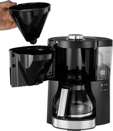 Капельная кофеварка - со стеклянным кувшином, черный Vialex