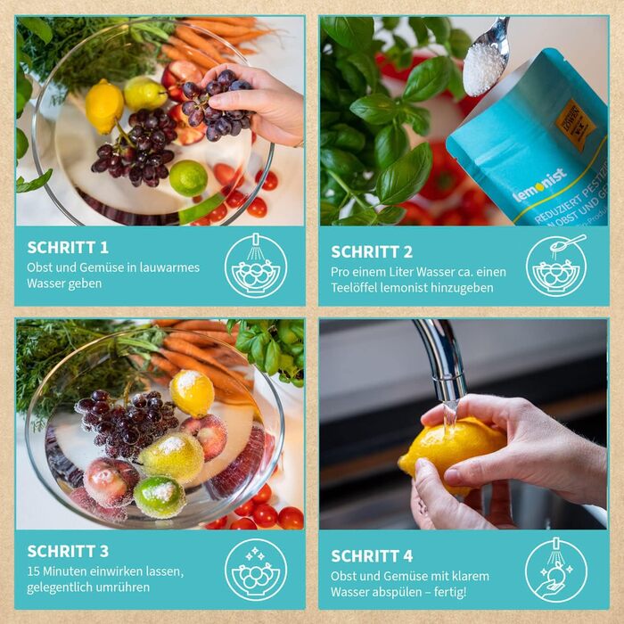 Средства для мытья овощей и фруктов 1 кг lemonist