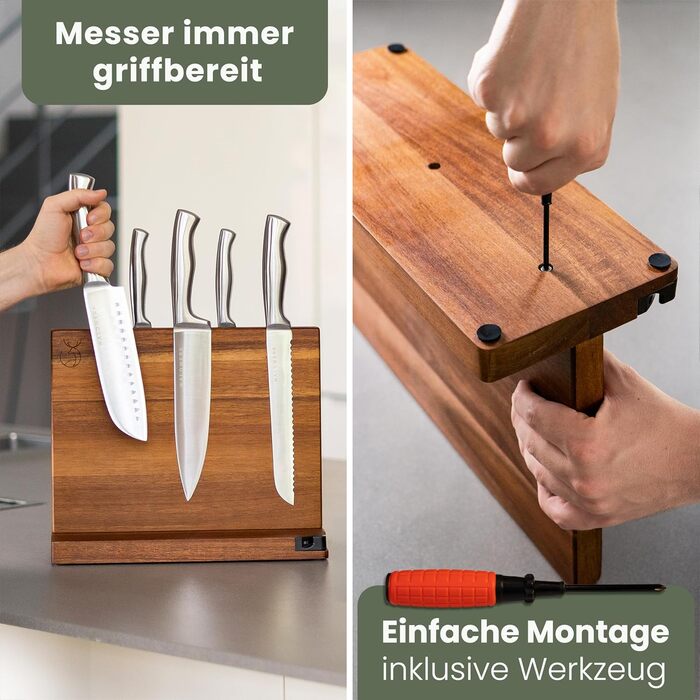 Магнітний блок для ножів двосторонній WALDWERK